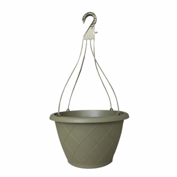 Att Southern Att Southern 245388 12 in. Olive Green Weave Hanging Basket 245388